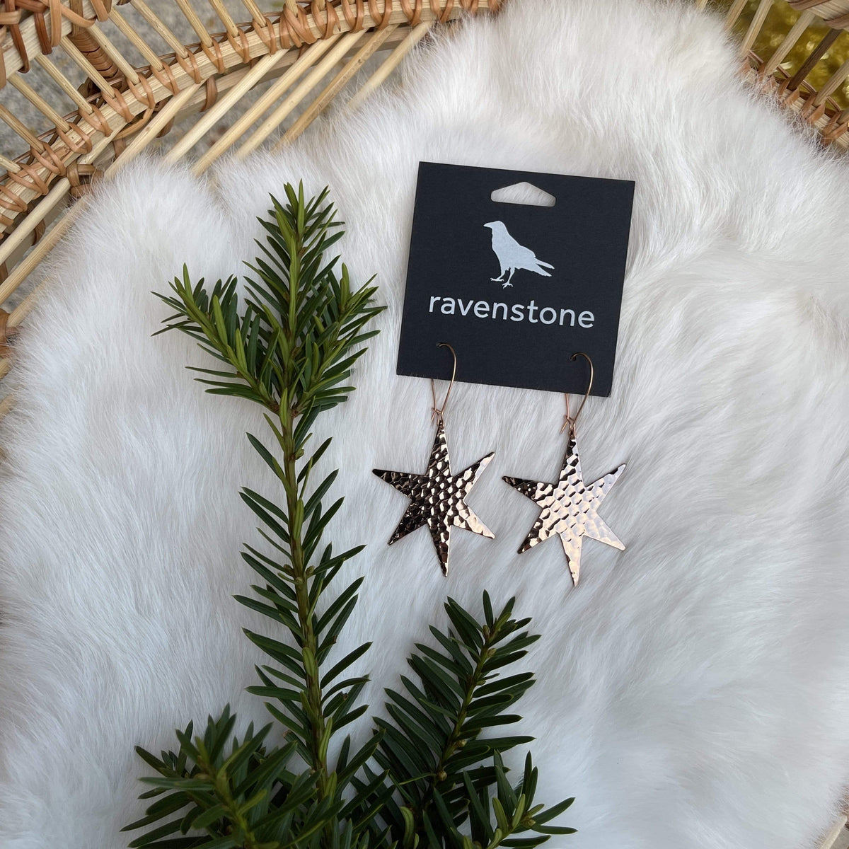 Ravenstone The Rose Gold Star Earrings