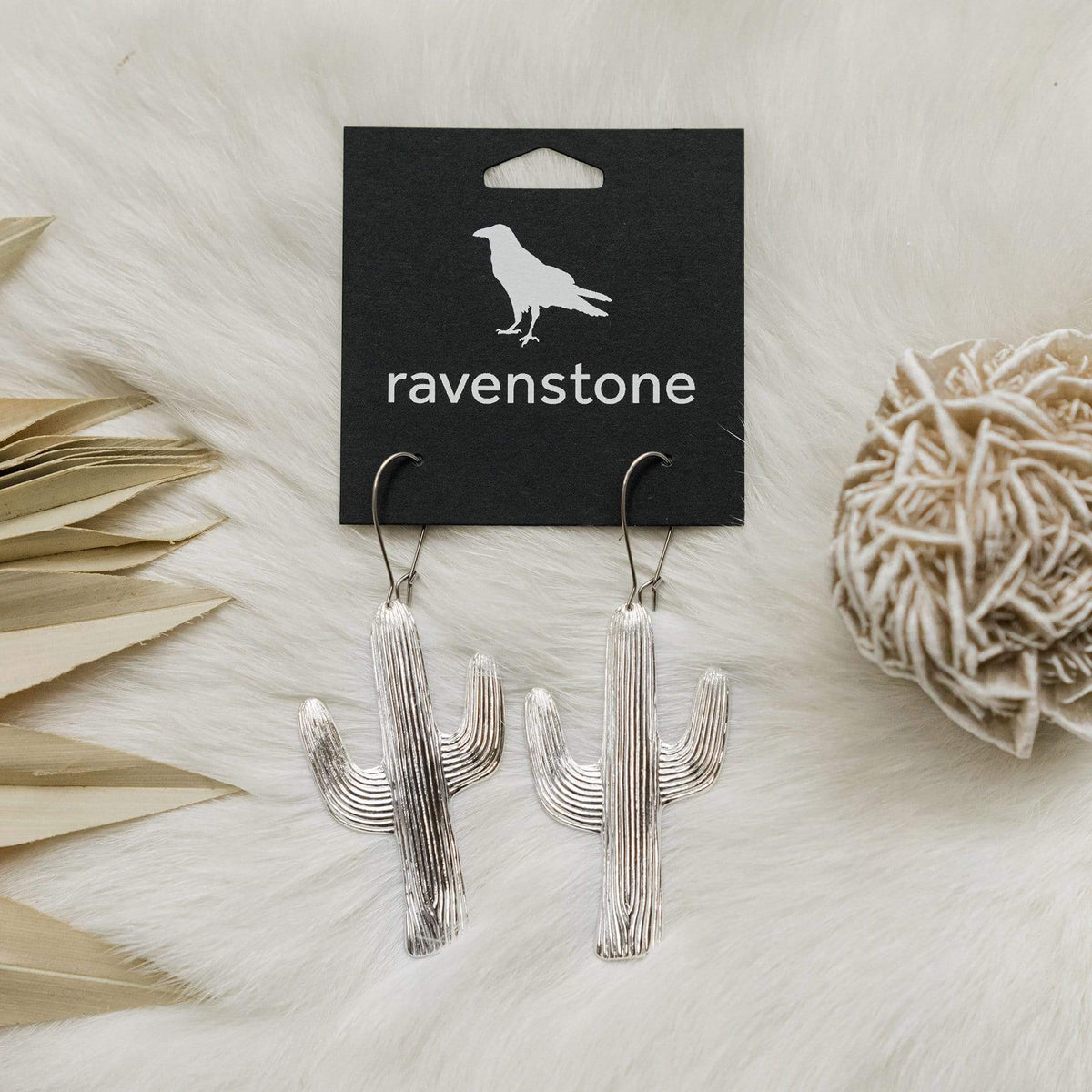 ravenstone The Silver Cactus Earrings