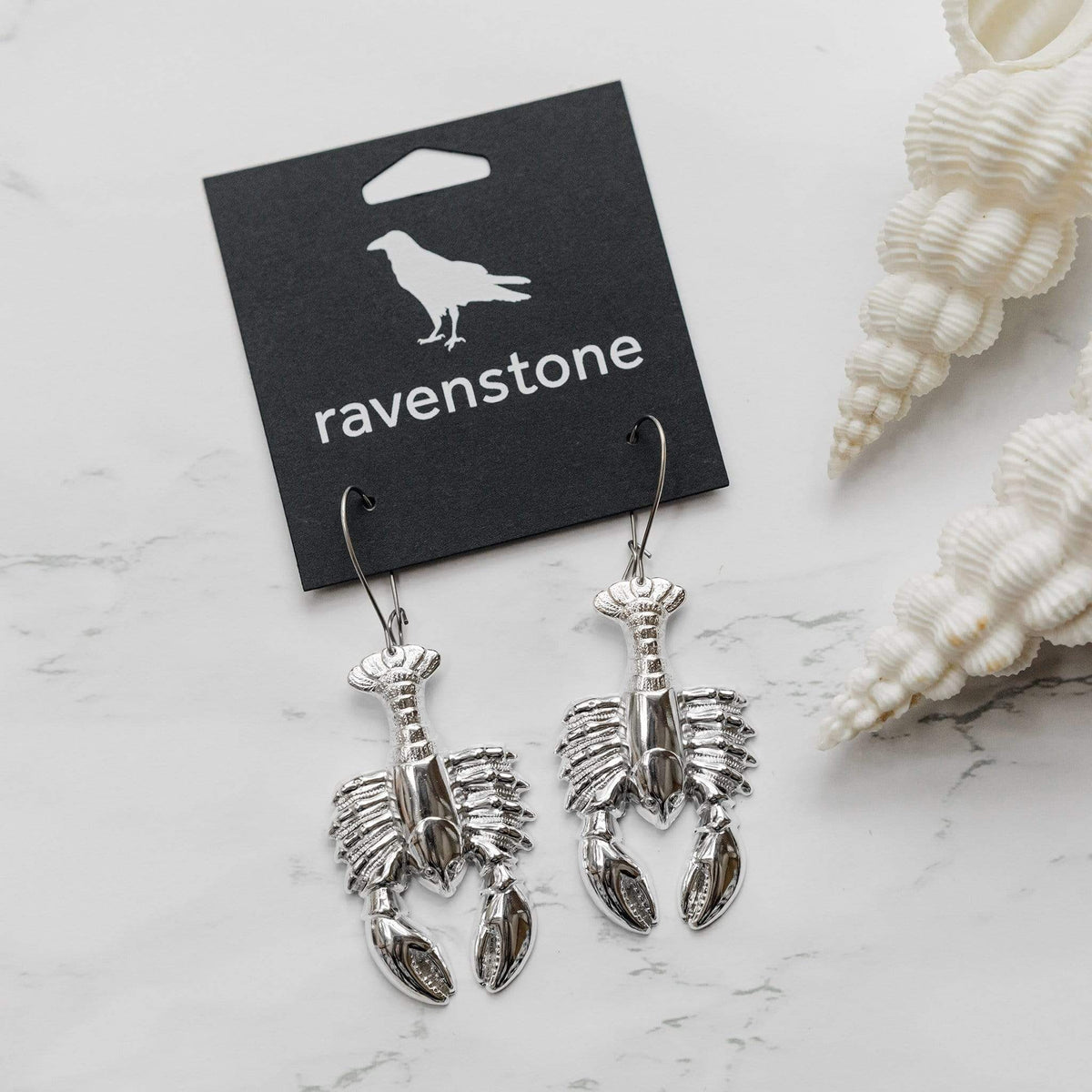 ravenstone The Silver Lobster Earrings