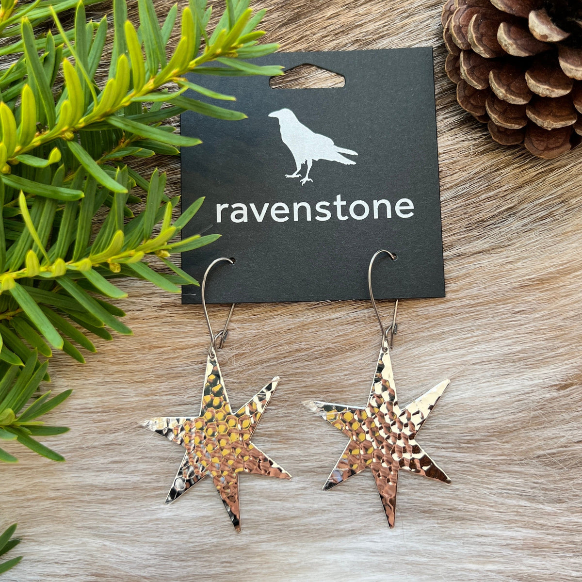 Ravenstone The Silver Star Earrings