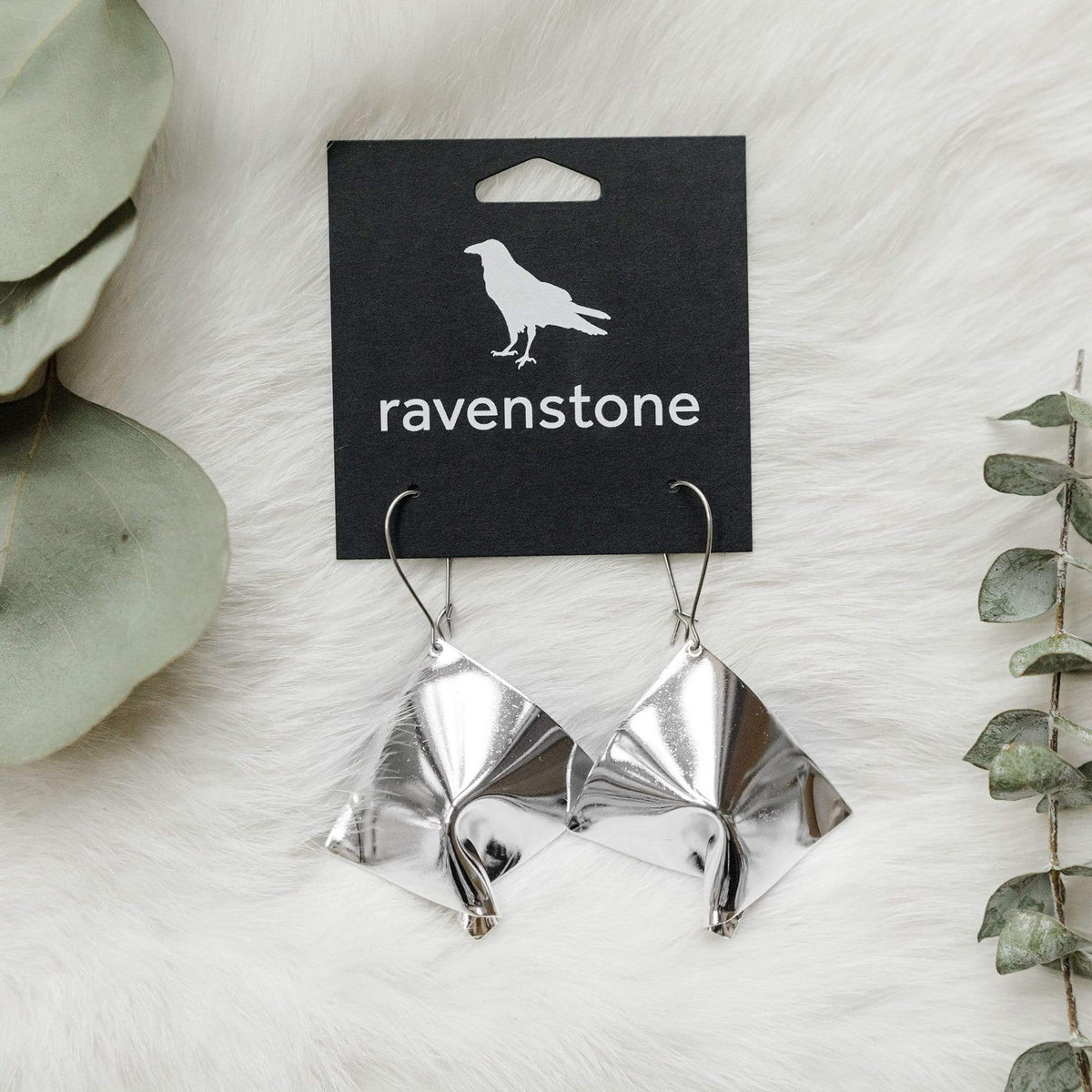Ravenstone The Silver Wonton Earrings