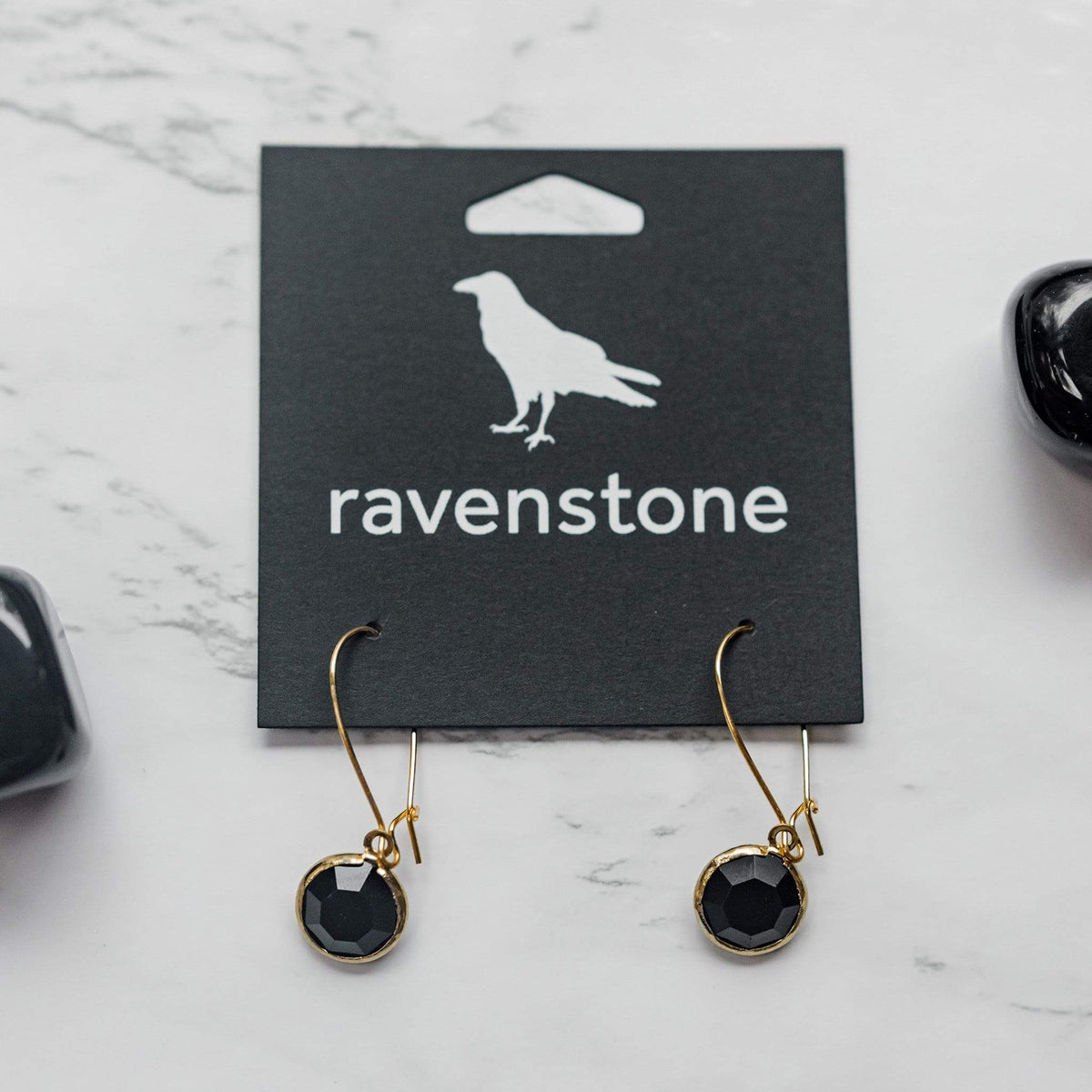 Ravenstone The Vintage Black Gem Earrings
