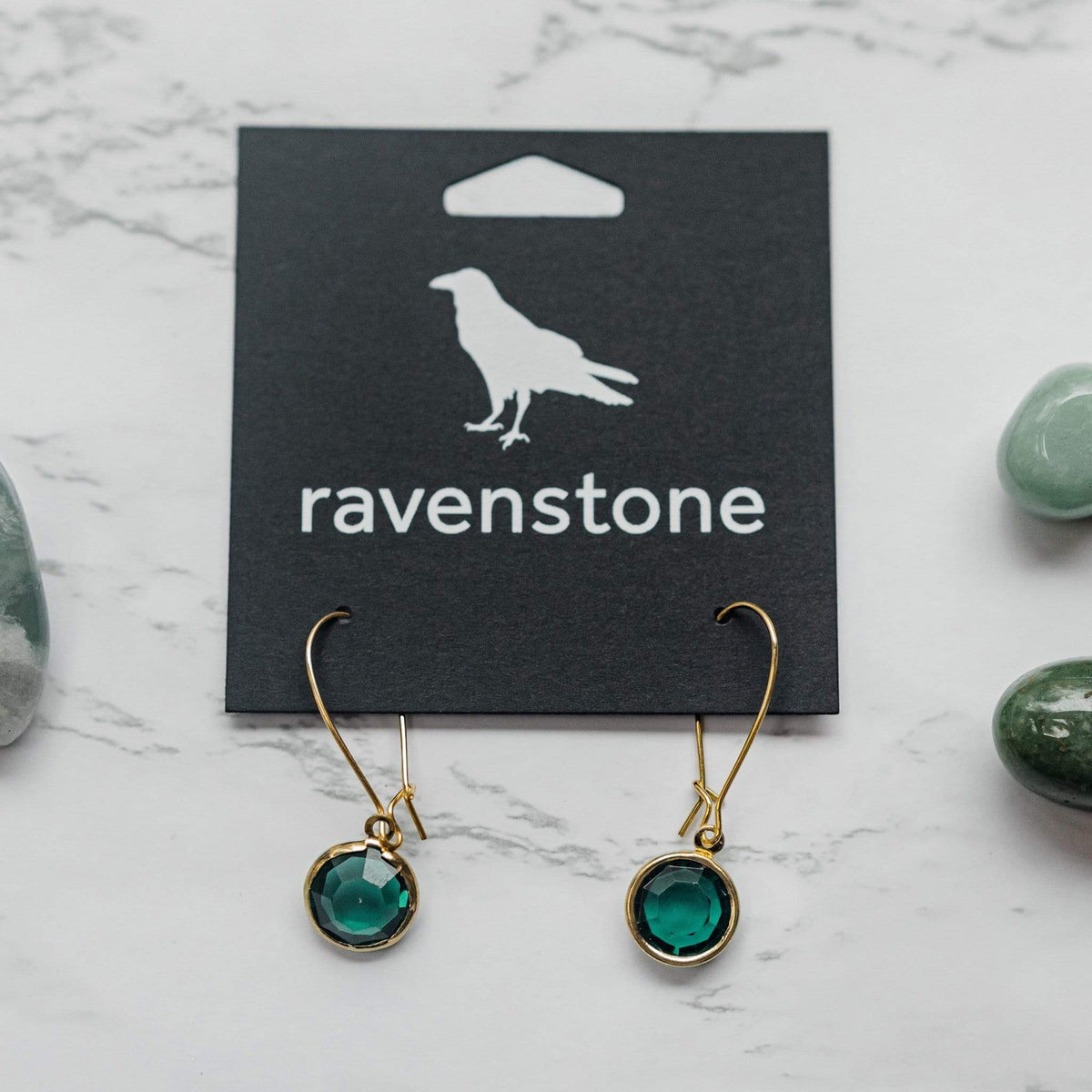 ravenstone The Vintage Green Gem Earrings