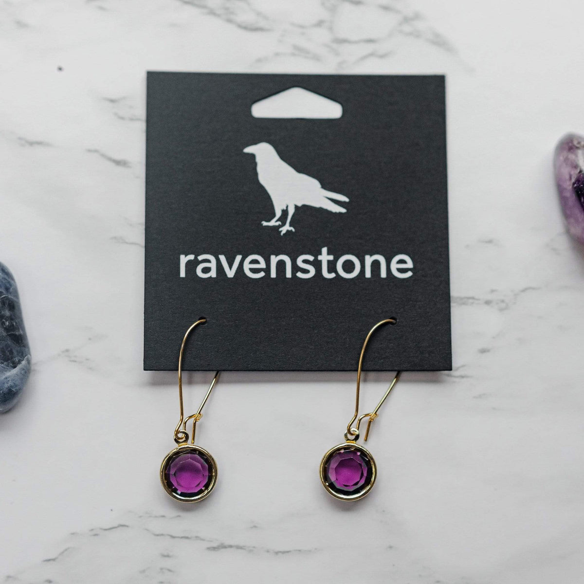 Ravenstone The Vintage Purple Gem Earrings
