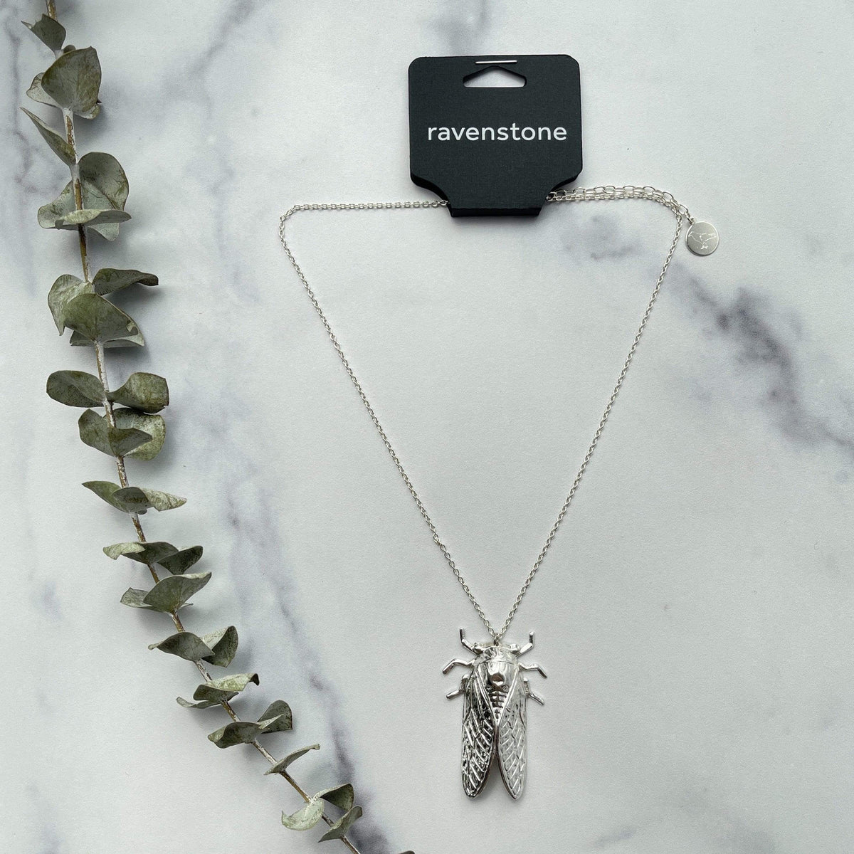 ravenstone The Silver Cicada Necklace