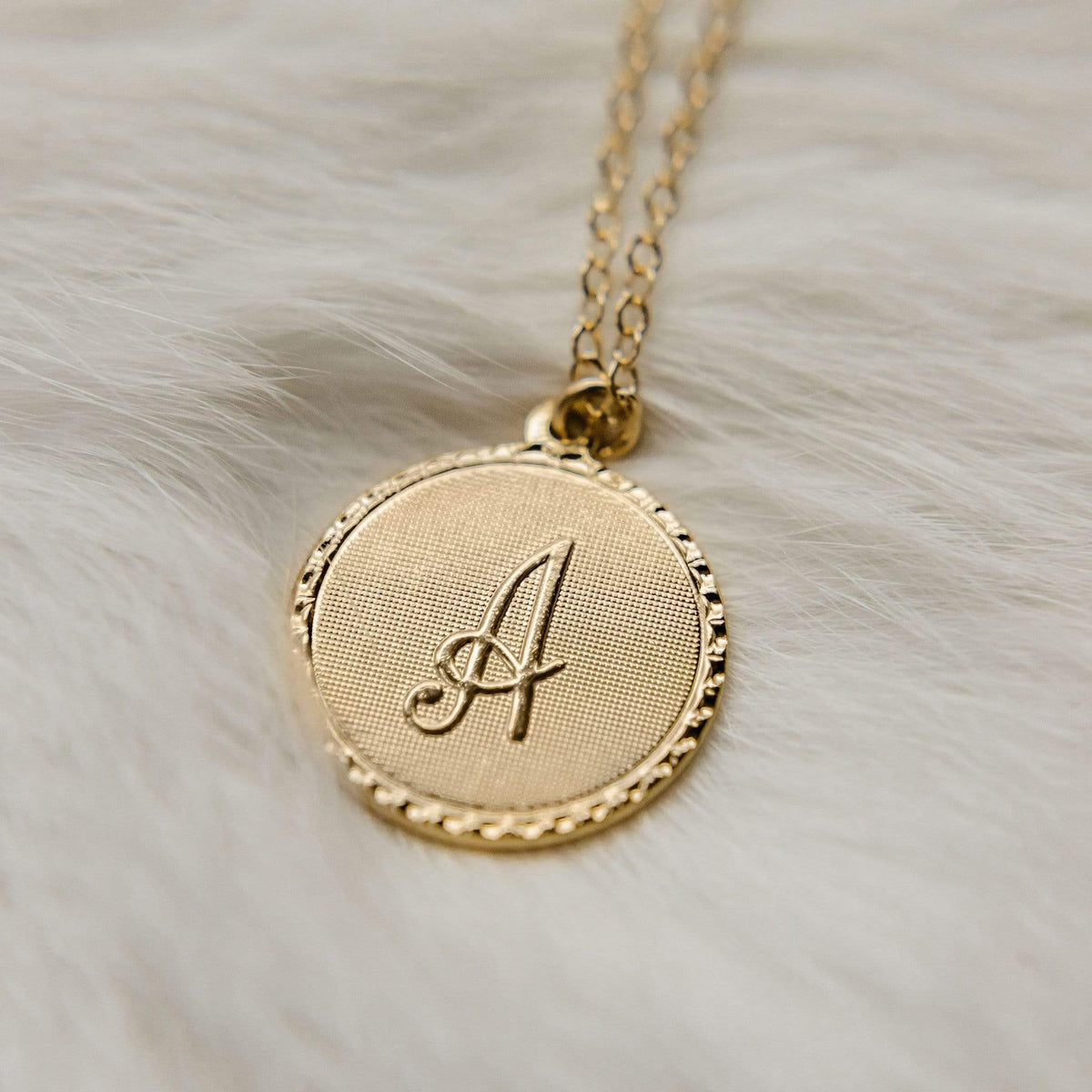 Ravenstone A / Gold / 18&quot; (16&quot; with 2&quot; extender) The Letter Necklace