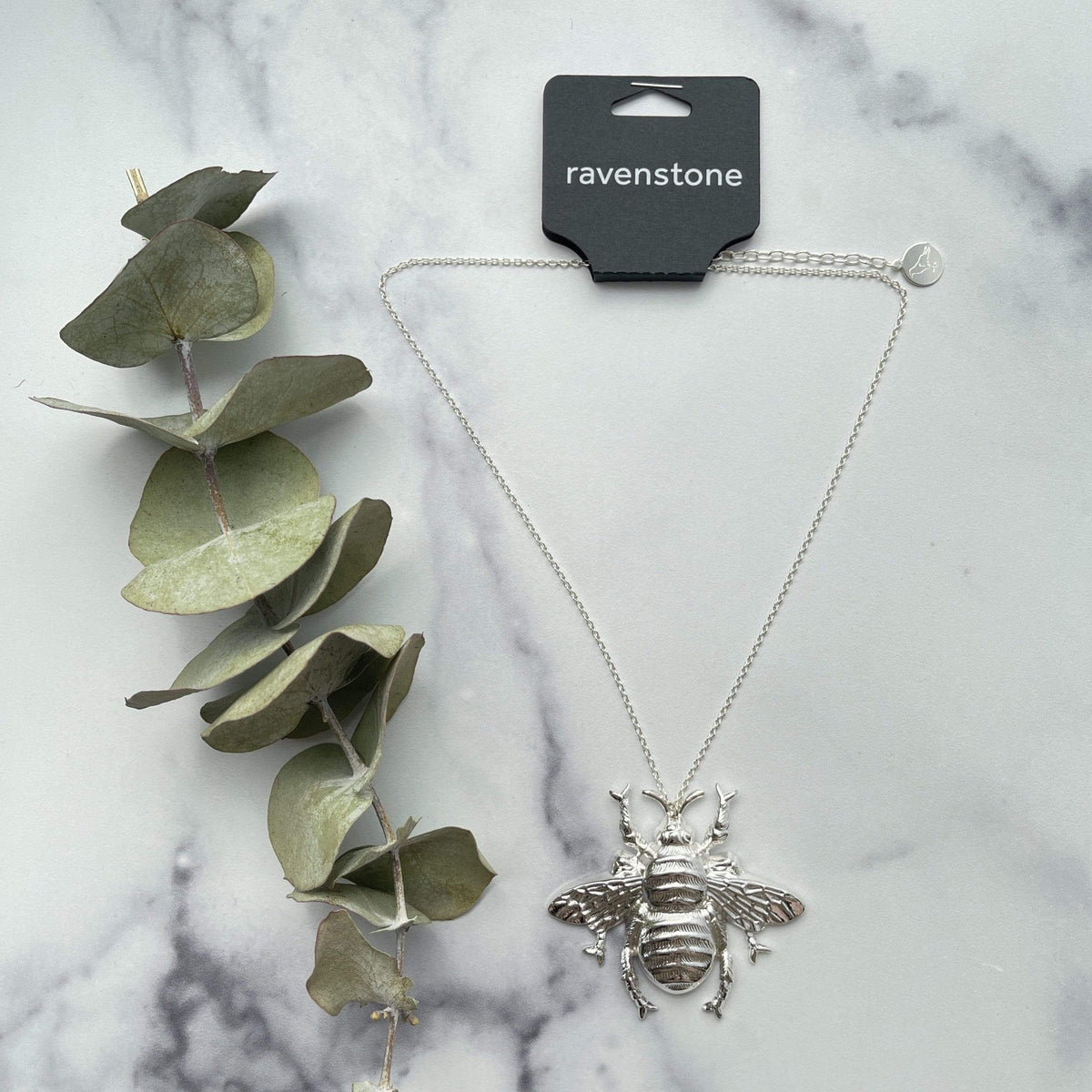 ravenstone The Big F&#39;ing Silver Bee Necklace