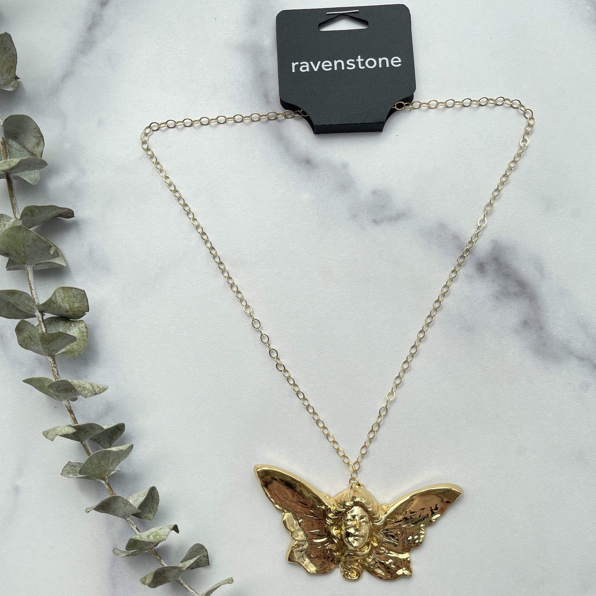 Ravenstone The Golden Butterfly Lady Necklace