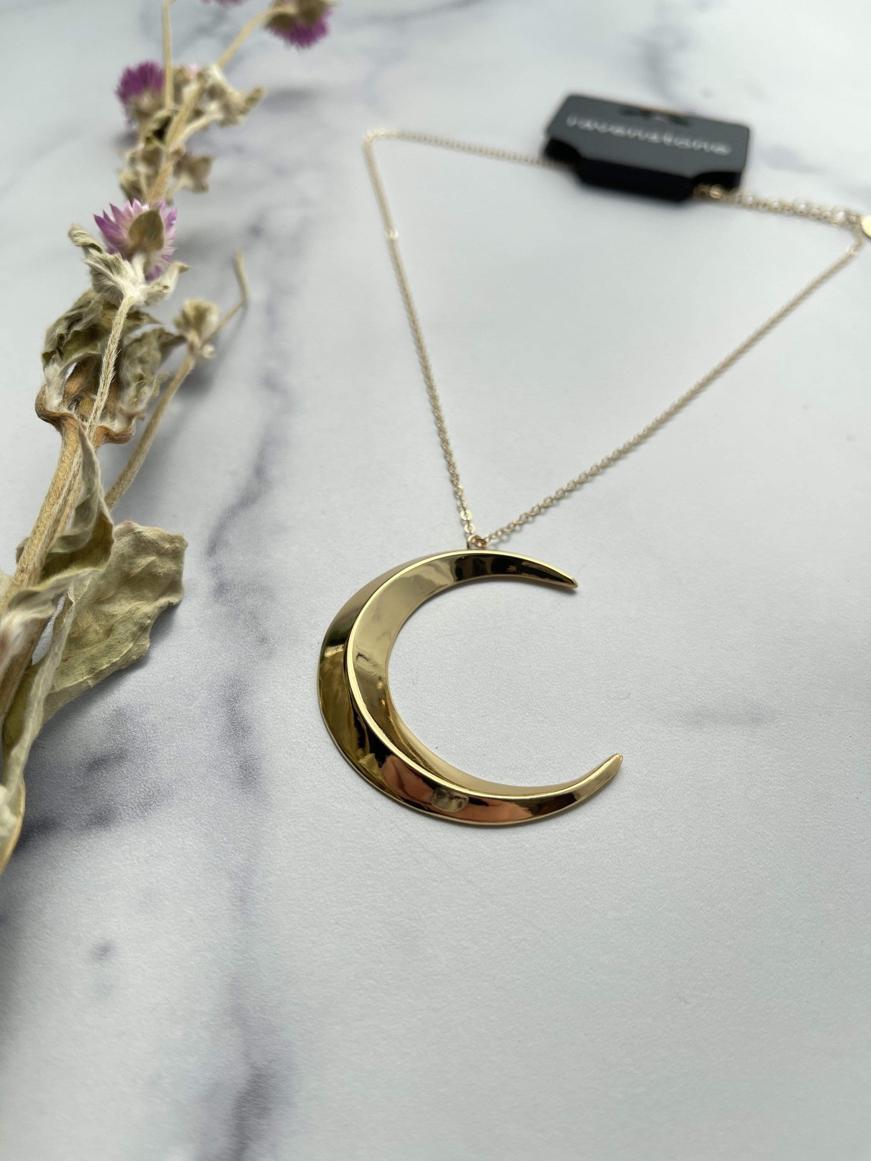 La Lune, Recycled Gold Crescent Moon Necklace — Kate Wainwright