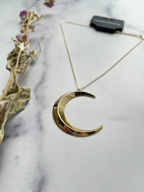 Sterling Silver Star and Crescent Moon Necklace - JFS00432998 - Fossil