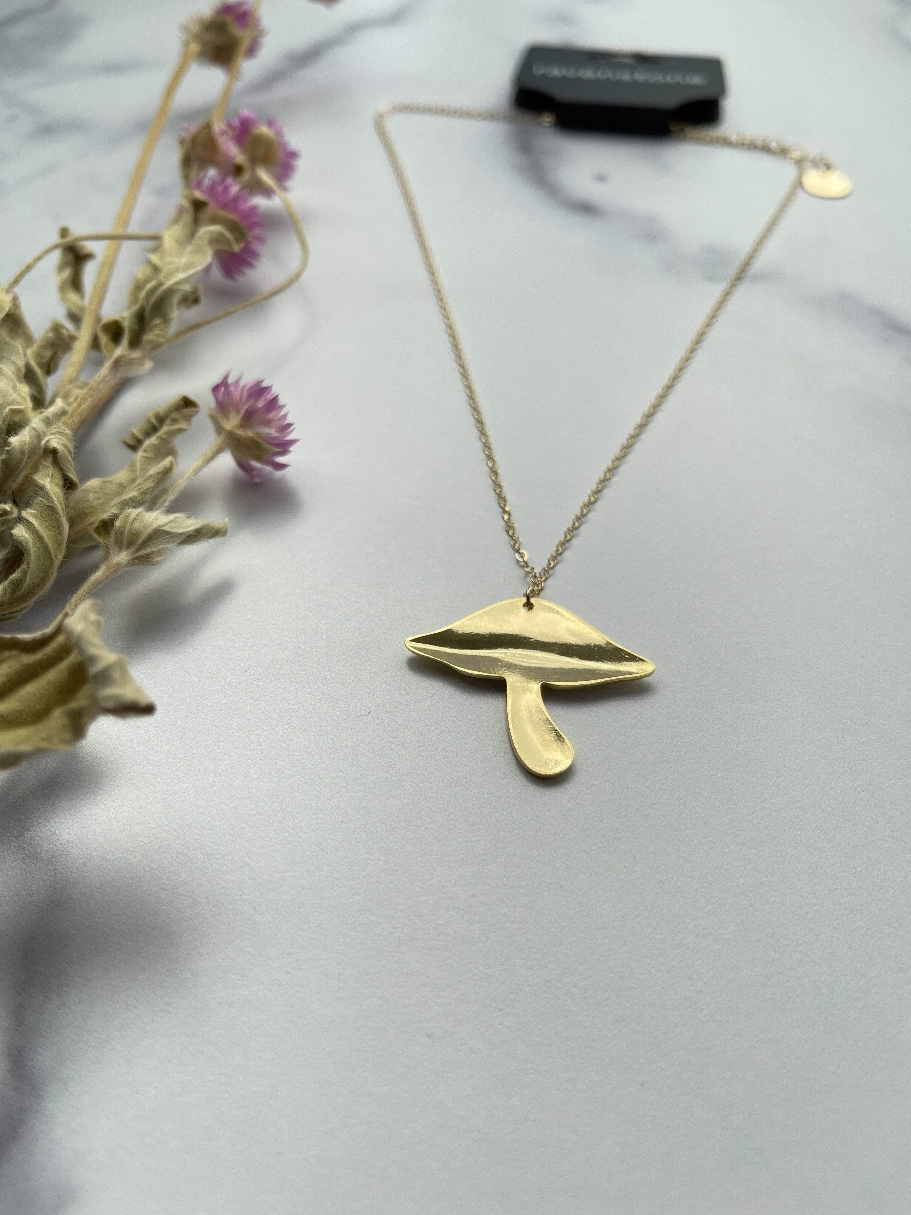 The Magical Mushroom Necklace (24k Gold Plated)