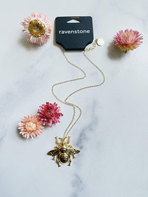 18K Gold Plated Bronze Bumblebee Pendant Necklace | Michele Benjamin -  Jewelry Design