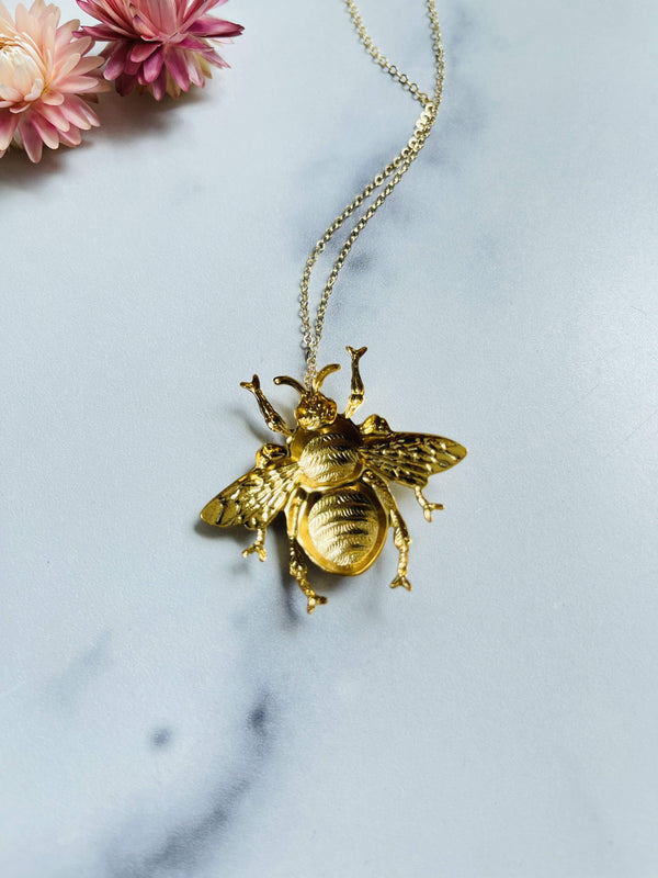 Teeny Tiny Bumblebee Necklace