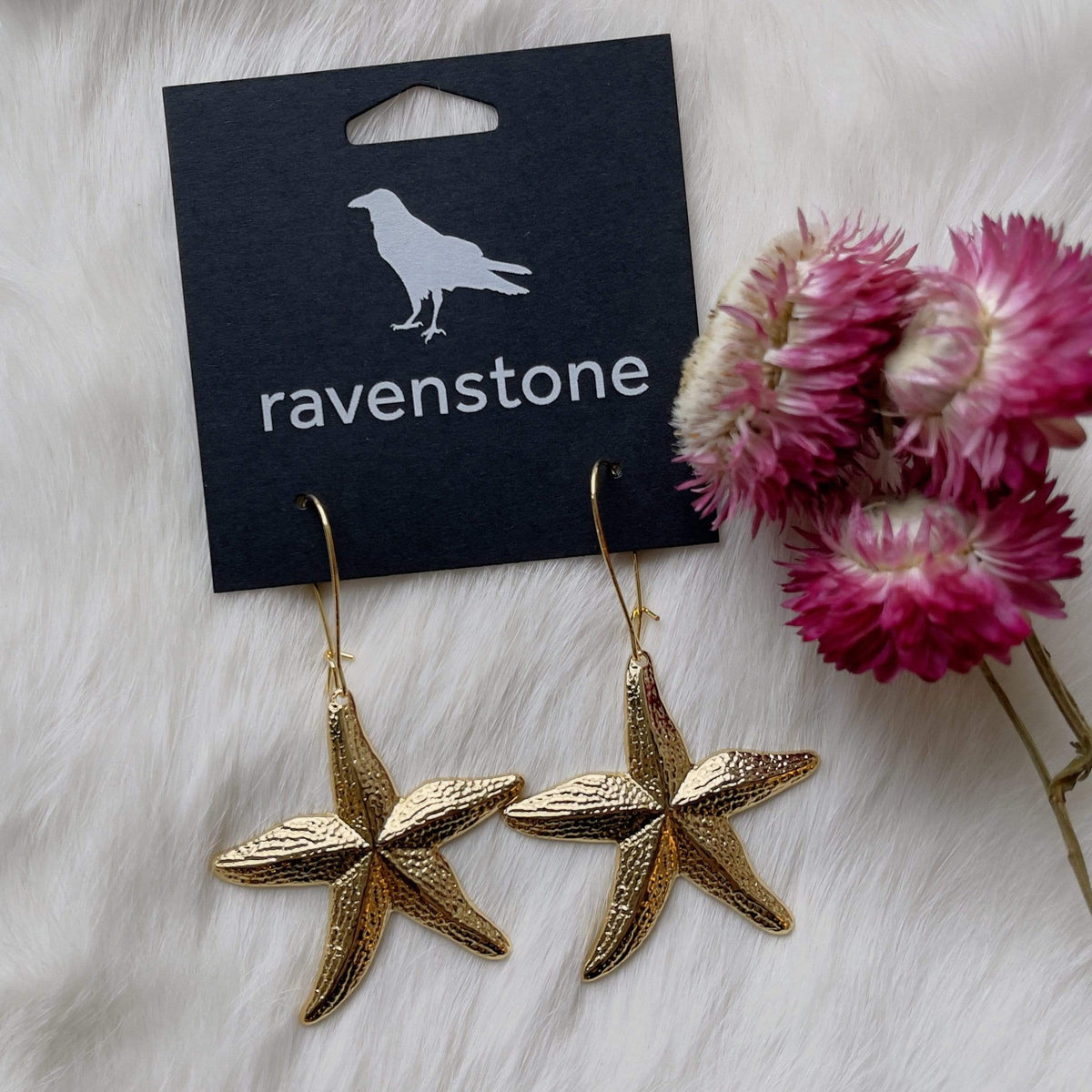 Ravenstone The Golden Starfish Earrings