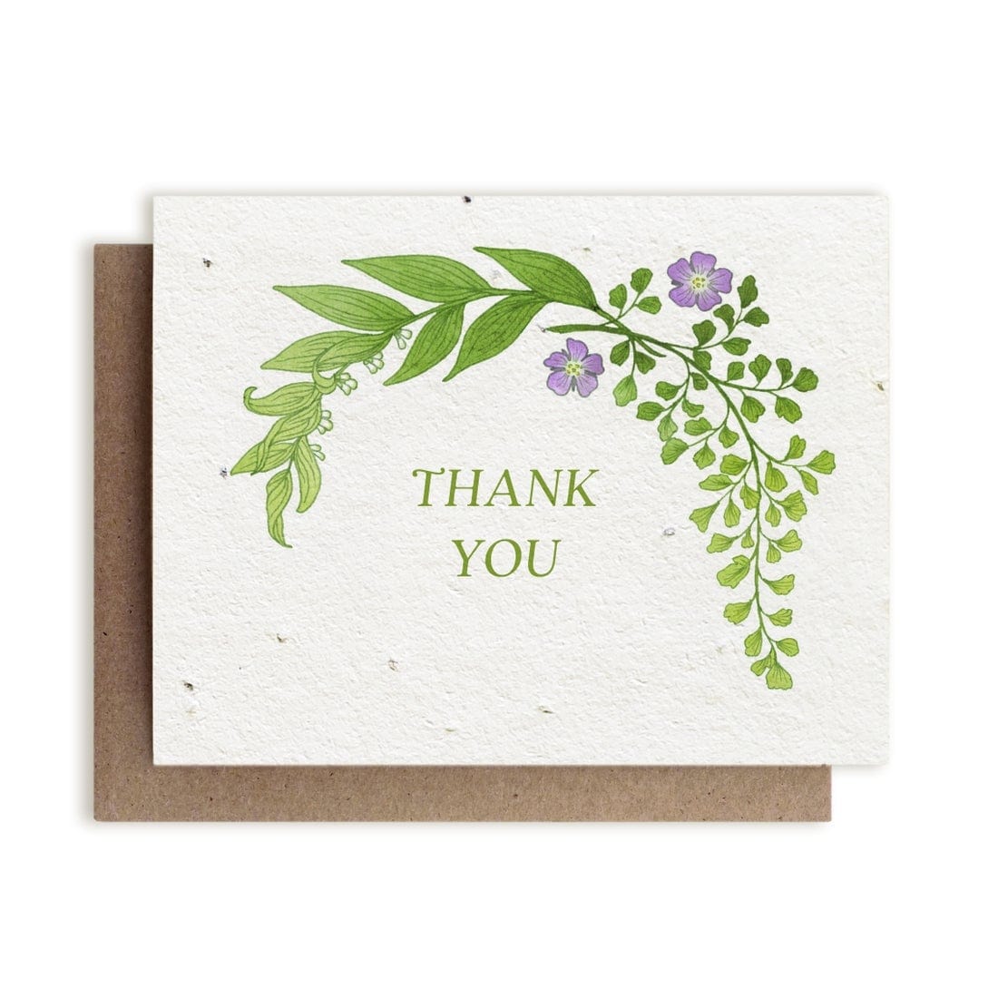 The Bower Studio Botanical Thank You Plantable Herb Card